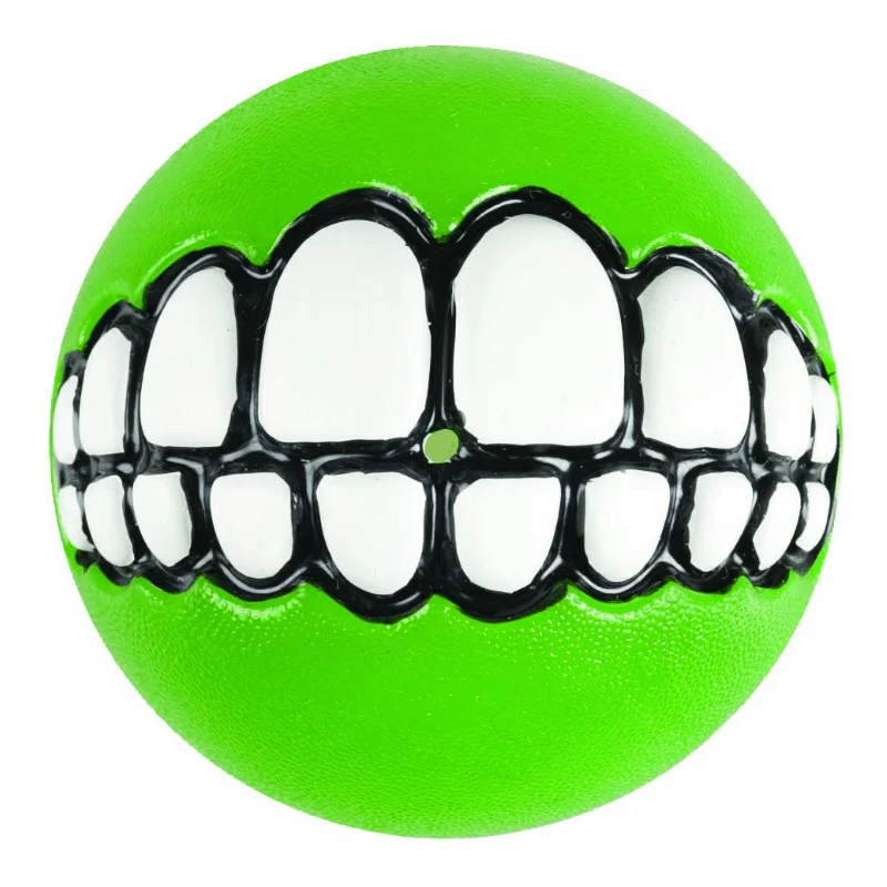 Rogz Grinz Dog Ball Toy, Lime