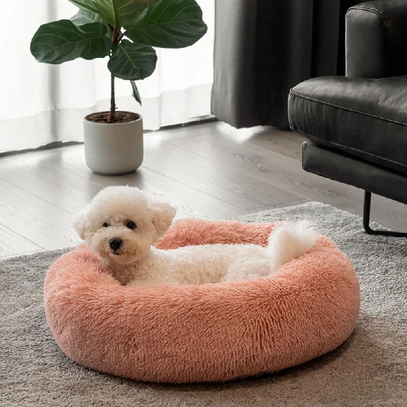 Fuzzy Round Fluffy Dog Bed