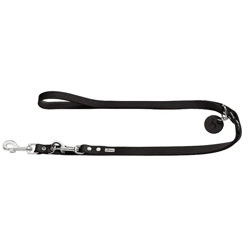 Hunter Aalborg Leather Dog Training Lead, 3-Way Adjustable