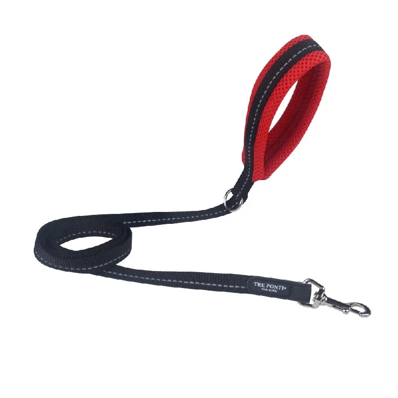 Tre Ponti Mesh Dog Lead, Red