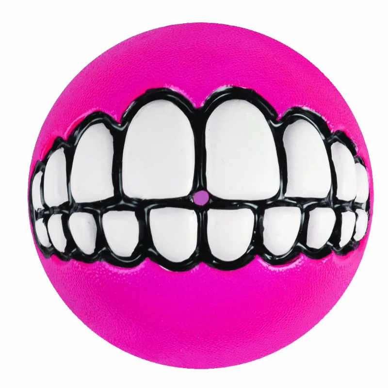 Rogz Grinz Dog Ball Toy, Pink