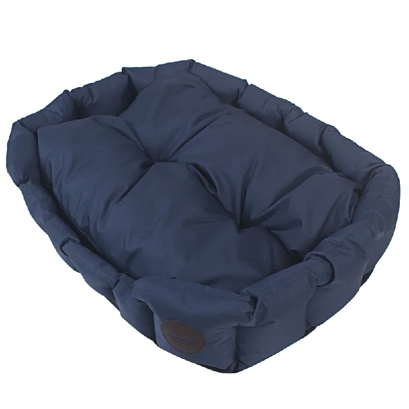 TopDog Premium Ribstock Pro Oval Lounger Bed (Navy) (Get a Toy Free)