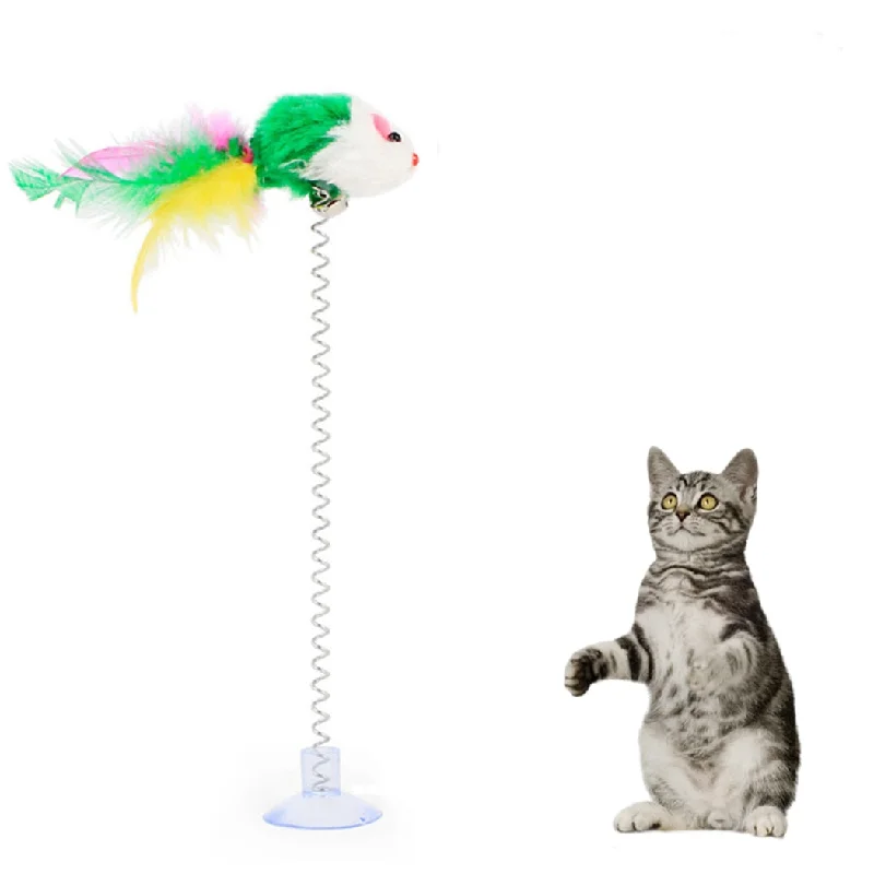 1 Pieces Interactive Suction Feather Wand Cat