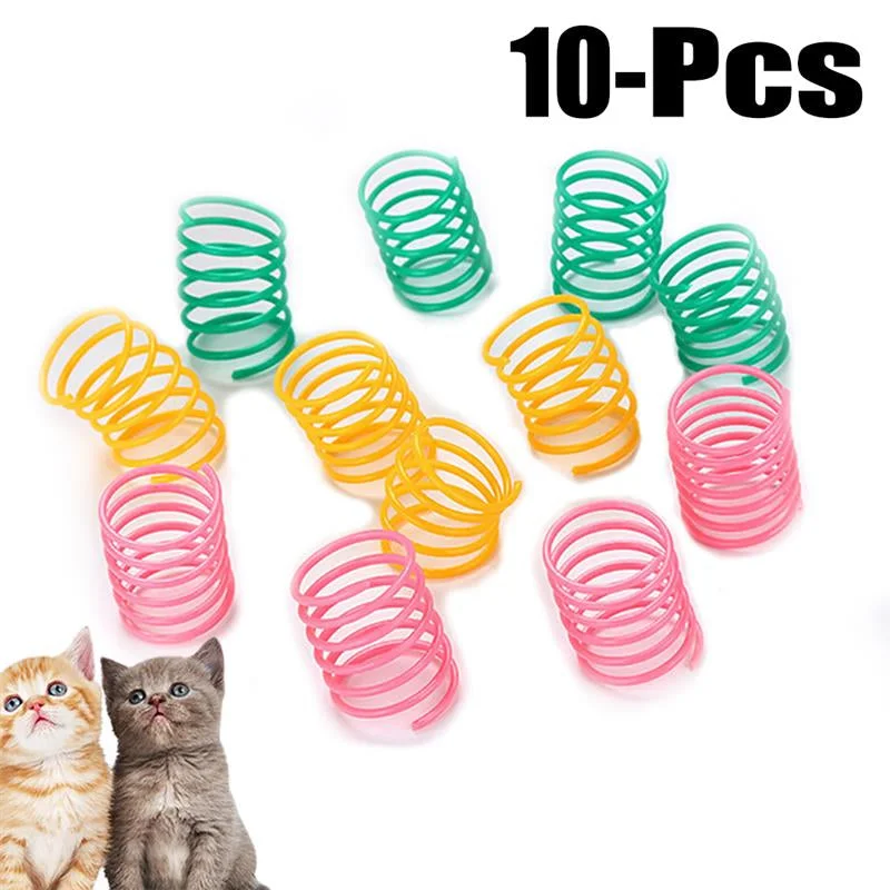 10 Piece Wide Durable Heavy Gauge Plastic Colorful Springs