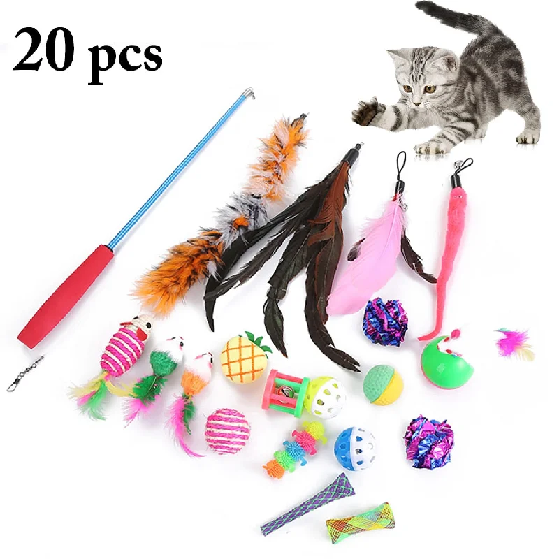 20 Pieces Set Interactive Cat Scratcher Ball