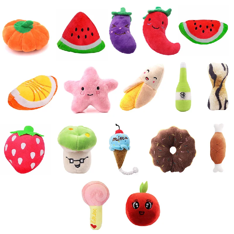 Cartoon Cute Bite Resistant Plush Squeaky Toy