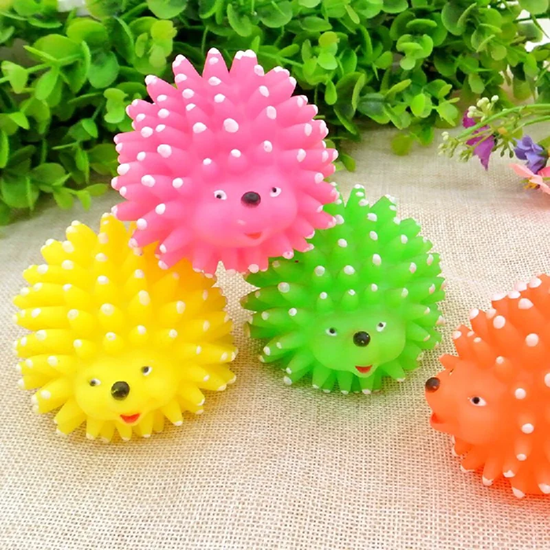 Colorful Soft Pet Puppy Dog Hedgehog Shape Chewing Toy