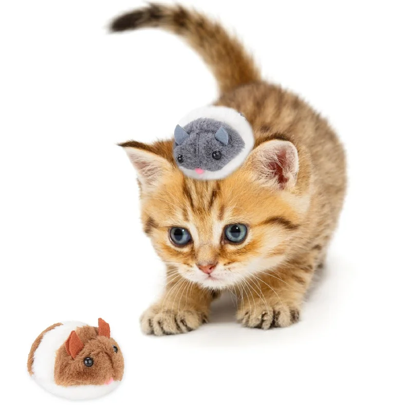 Creative Bite-Resistant Mice Shape Vibrating Moving Cat Interactive Toy