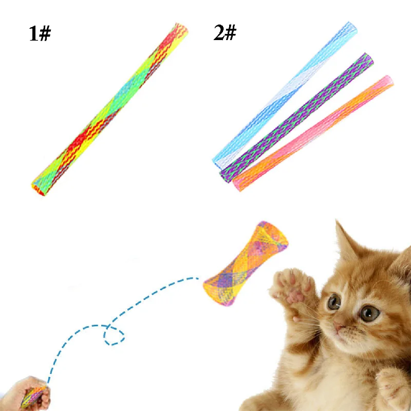 Folding Spring Shape Cat Bouncing Toy