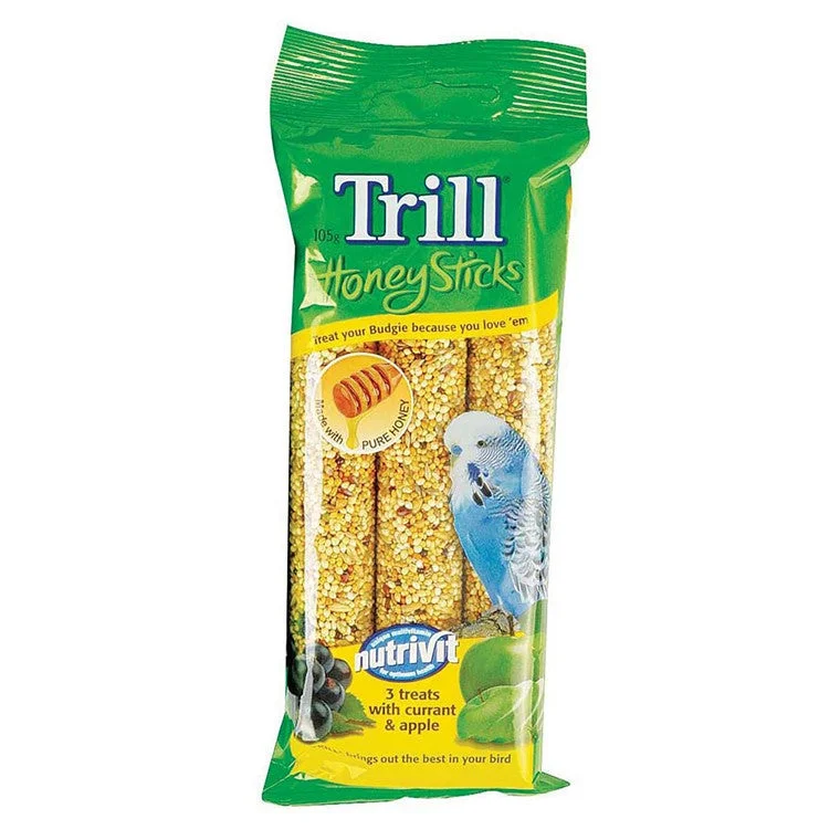 Trill Honeystick For Budgies With Current & Apple, 105gm