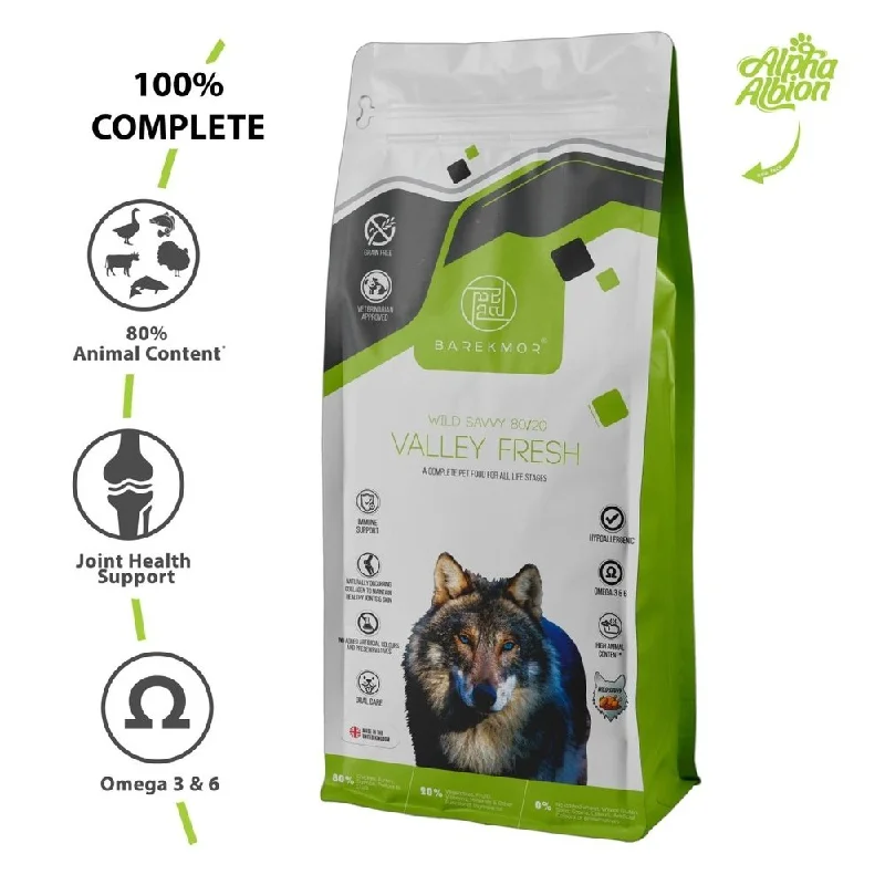 WILD SAVVY 80/20 - VALLEY FRESH 80% DRY DOG FOOD - GRAIN FREE & HYPOALLERGENIC