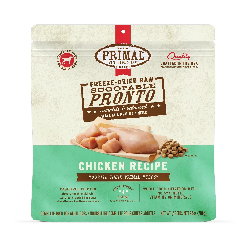 Freeze-Dried Raw Scoopable Pronto Dog Food <br> Chicken Recipe