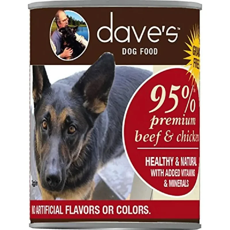 Dave's Pet Food™ 95% Premium Meat Grain Free Beef & Chicken Dog Food 13 Oz x 12 Count