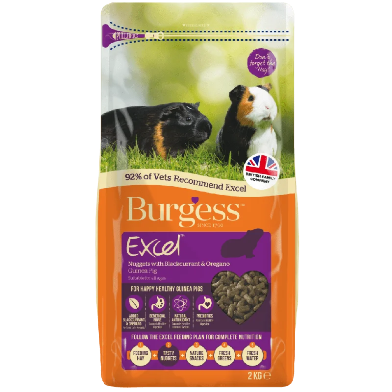 Burgess Excel Adult Guinea Pig Nuggets with Blackcurrant & Oregano 2kg