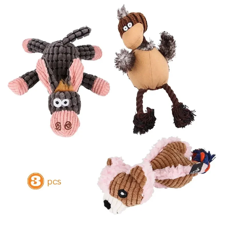 3pack Assorted Dog Toys