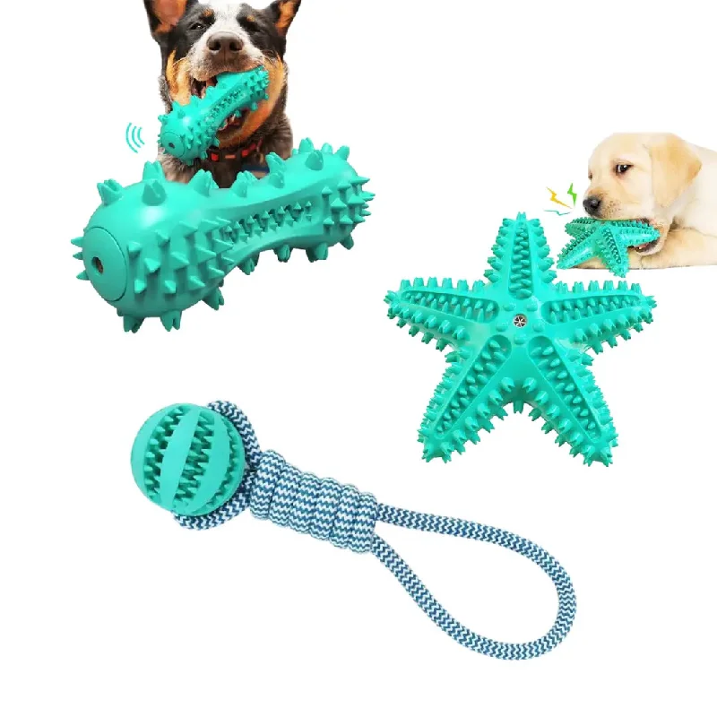 3Pack Squeaky Toothbrush Dog Toy