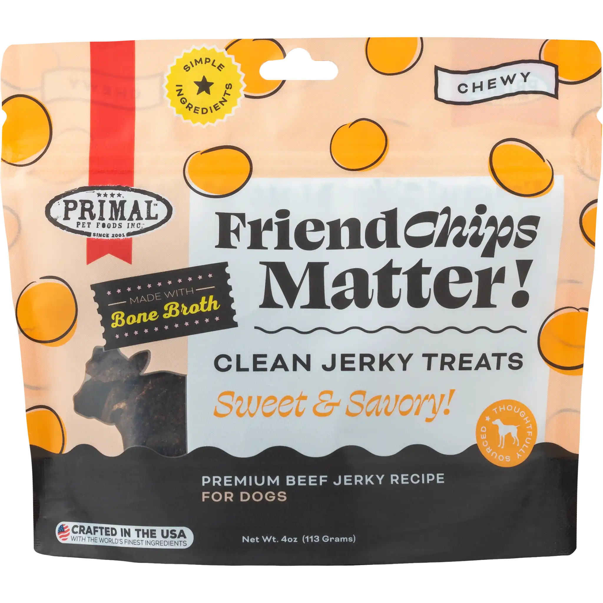 FriendChips Matter Jerky Treats for Dogs <br> Beef Recipe