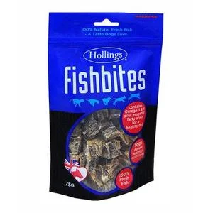 Hollings Fishbites 75g Dog Treats