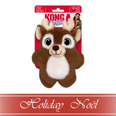 Kong® HOLIDAY Snuzzles Reindeer Dog Toy (NEW)