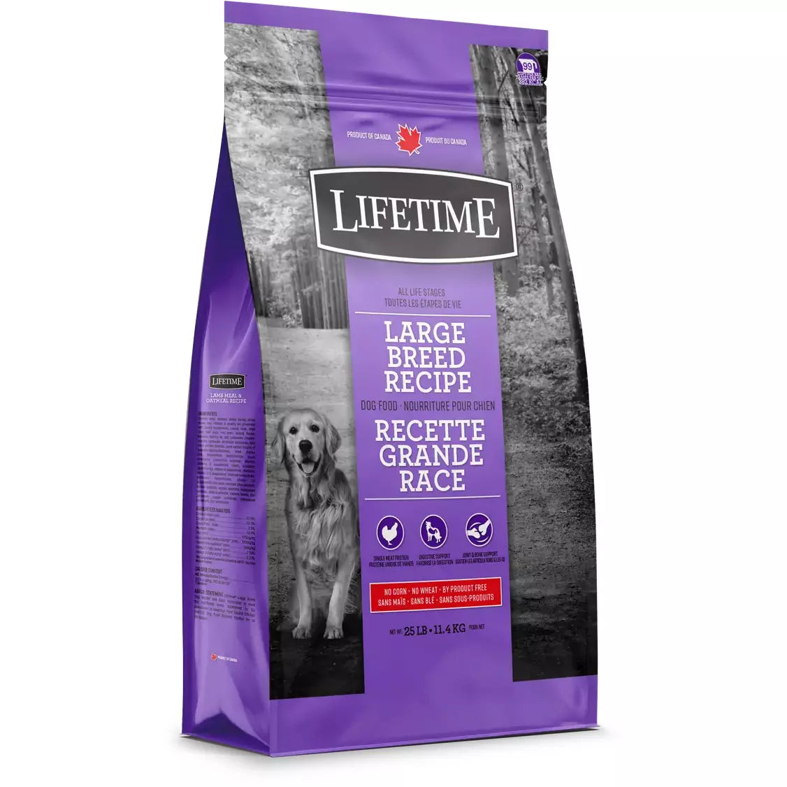 Lifetime Large Breed Chicken & Oatmeal Dry Dog Food 25lb