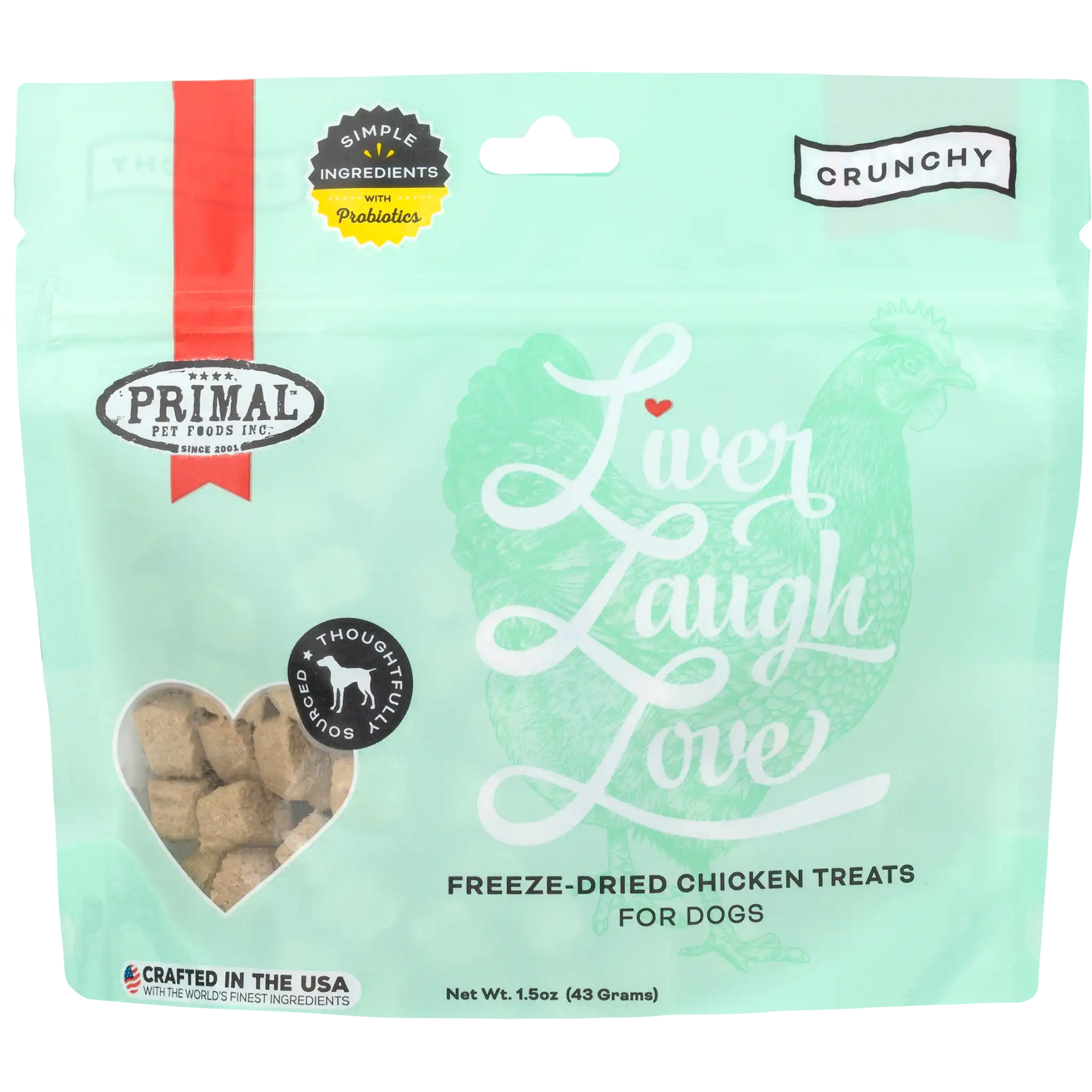 Liver Laugh Love Freeze-Dried Treats for Dogs <br> Chicken Liver Recipe