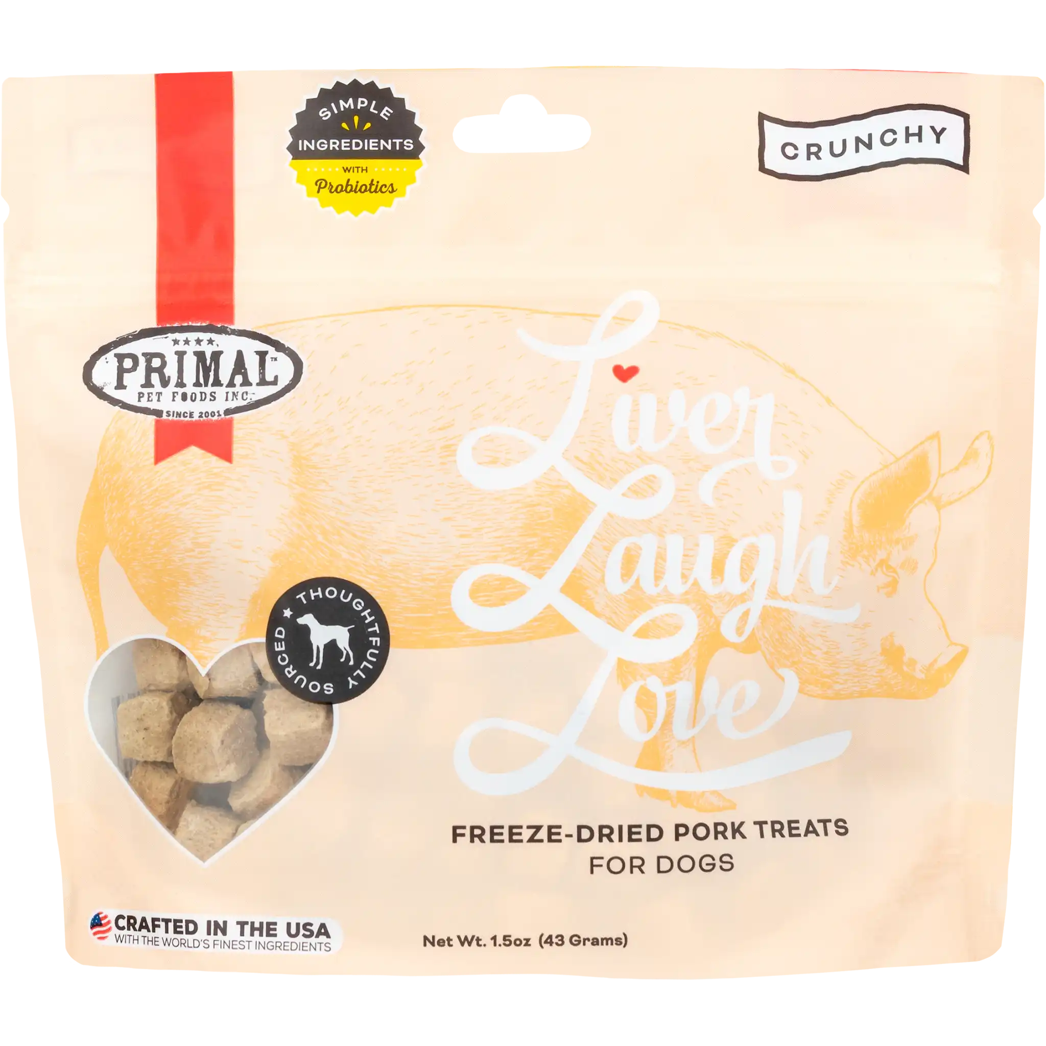 Liver Laugh Love Freeze-Dried Treats for Dogs <br>Pork Liver Recipe