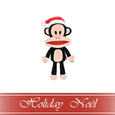 Multipet™ Paul Frank® Julius the Monkey with Santa Hat Dog Toy (NEW)