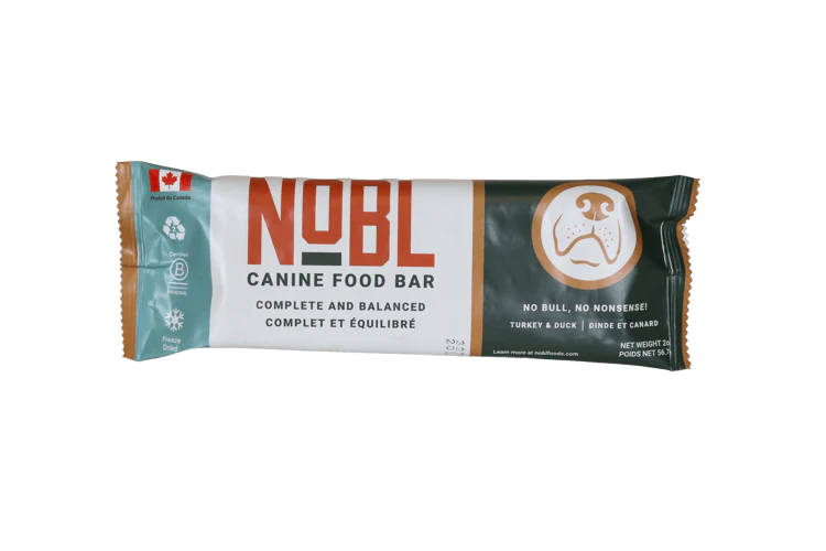 NOBL Canine Food Bars - Turkey & Duck 12 x 2oz