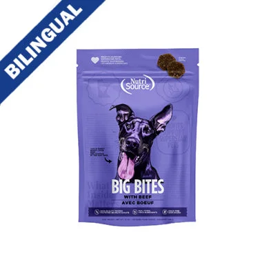 NutriSource® Beef Big Bites 14oz Dog Treat (NEW) SALE