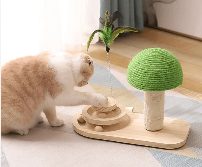 Pet Cat Tree Toys Cat Scratch Pet Furniture Scratching Sisal Balls Cat Accessories