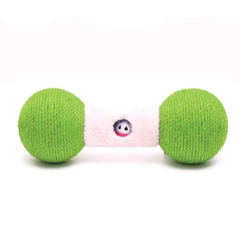 PAWS ASIA AliExpress New Pet Toy Ball With Bell Sisal Movable Chasing Cat Scratch Ball Barbell