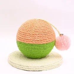 PAWS ASIA Manufacturers Direct Sale Sisal Interactive Scratch Ball Cat Toy With Bell