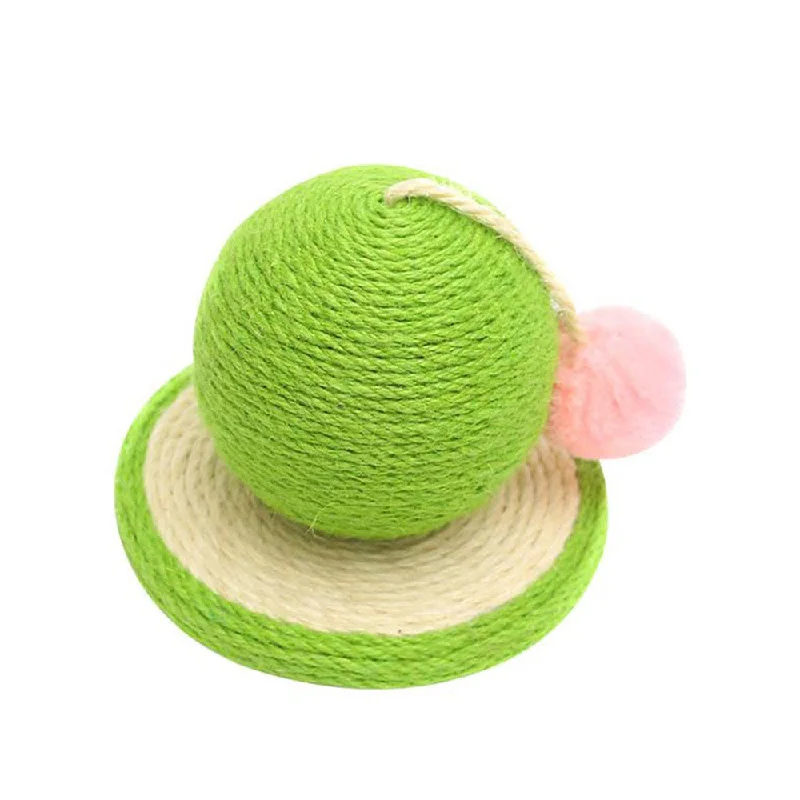 PAWS ASIA Wholesale Eco Friendly Durable Sisal Interactive Cute Cat Toy Ball Scratcher With Bell