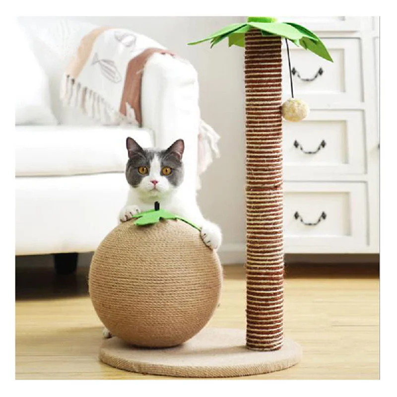 PAWS ASIA Wholesale Sisal Pet Climbing Frame Plush Interactive Scratching Cat Toy