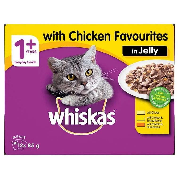 Whiskas Chicken in Jelly, 12x85gm