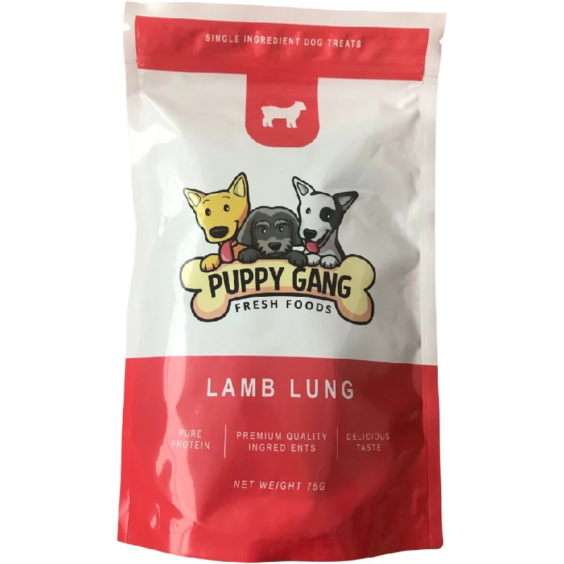 Puppy Gang Fresh Foods Lamb Lung Dog Treats (75g)