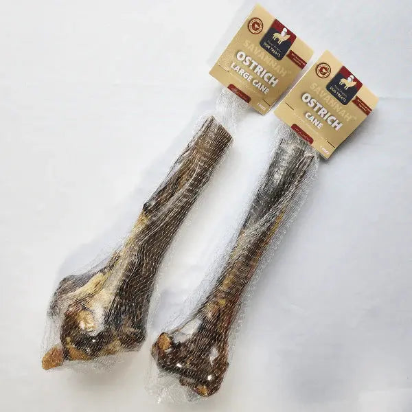 Savannah Splinter-Free Ostrich Cane. Long-lasting, Natural Dog Gnaw Treat