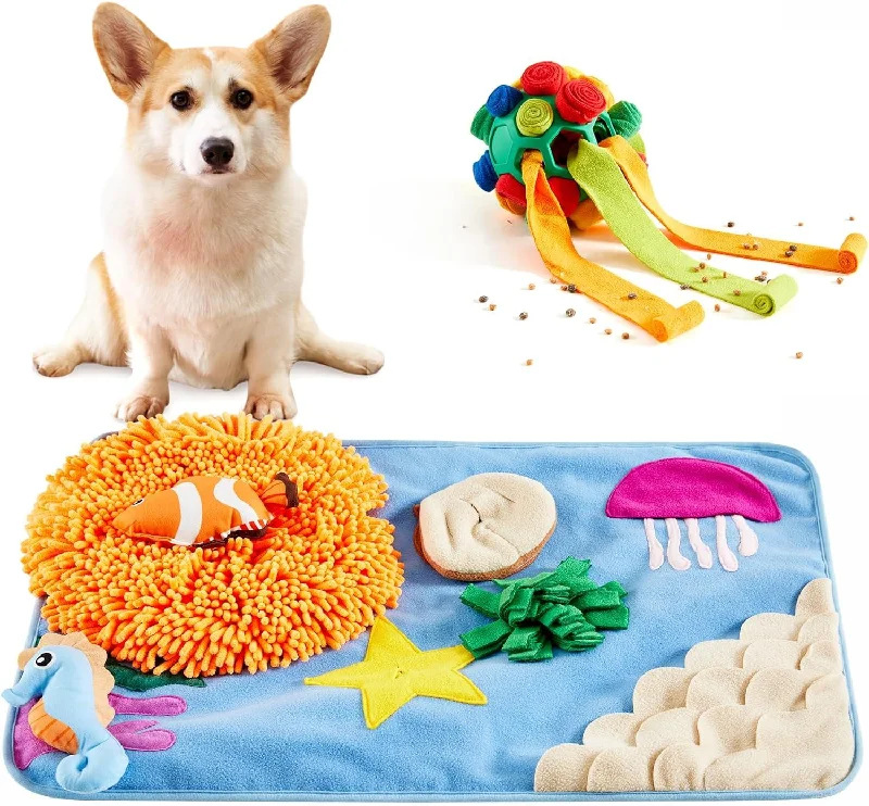 Snuffle Mat & Ball Set for Interactive Treat Game