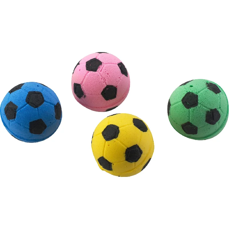 Sponge Soccer Ball Toys for Cats 2302 4-pack