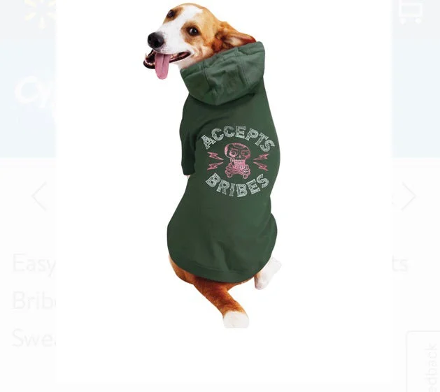 Accepts Bribes Dog Hoodie