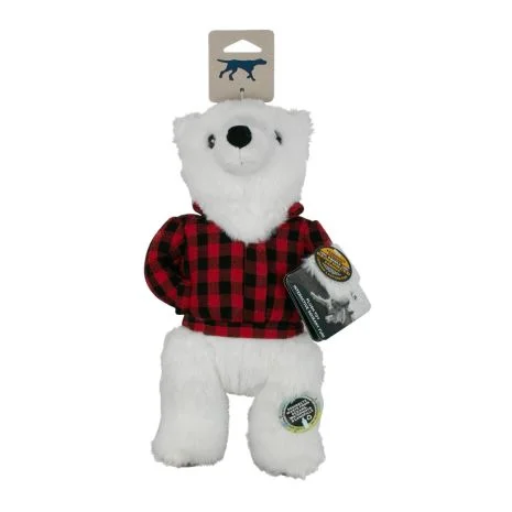 Tall Tails Plush Polar Bear with Plaid Jacket 12"