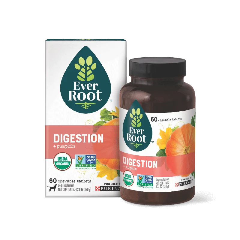 EverRoot Dog Supplements | Digestion | Chewable Tablets, 60ct