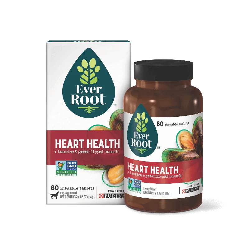 EverRoot Dog Supplements | Heart Health | Chewable Tablets, 60ct