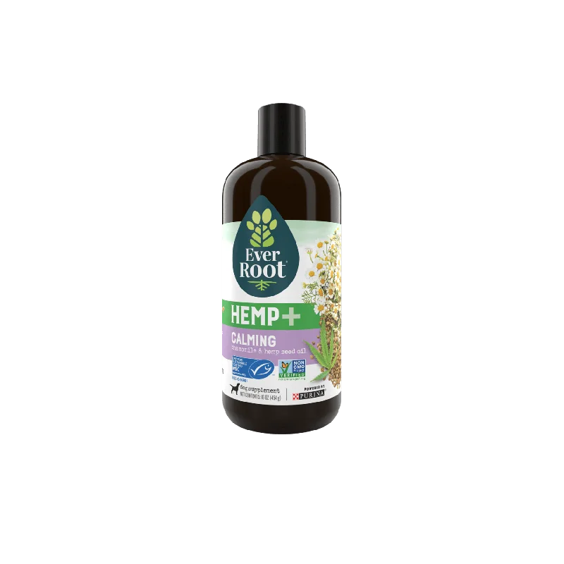 EverRoot Dog Supplements | Calming | Chamomile and Hemp Seed Oil, 16oz