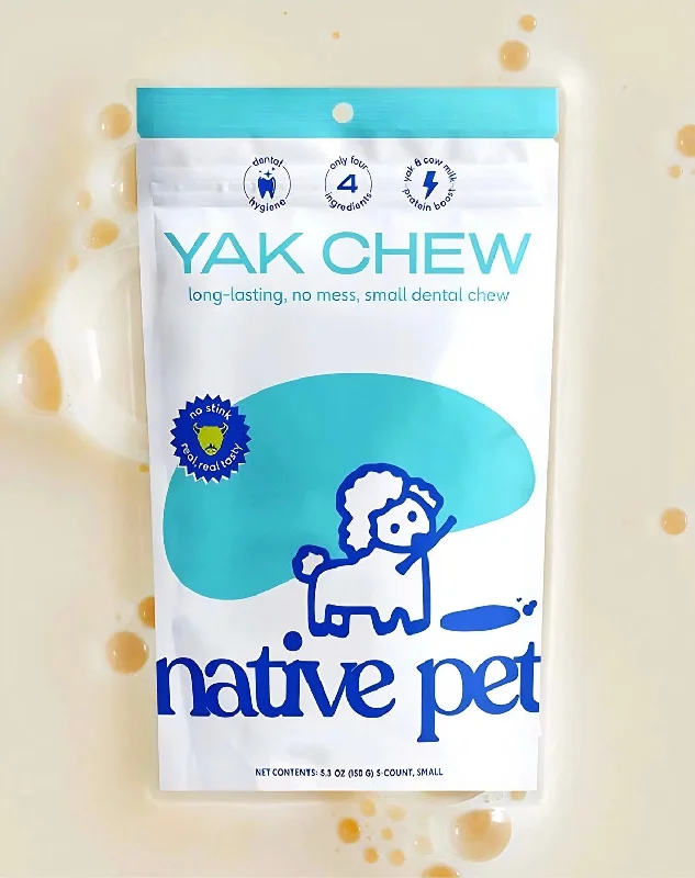 Native Pet Yak Chews Dental Small Chew Treats (5.5 OZ Bag)